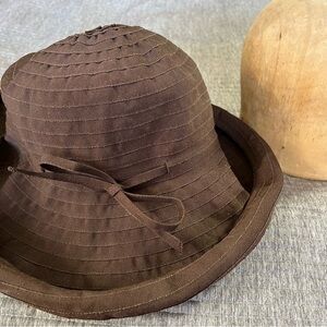 Brown Women's San Diego Hat Co. ribbon Sun Hat